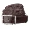 Чоловічий ремень CROCODILE LEATHER 18178 з натуральної шкіри крокодила Коричневий