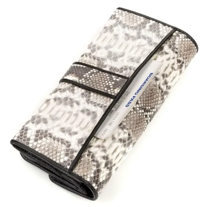 Кошелек женский SNAKE LEATHER 18179 из натуральной кожи питона Разноцветный