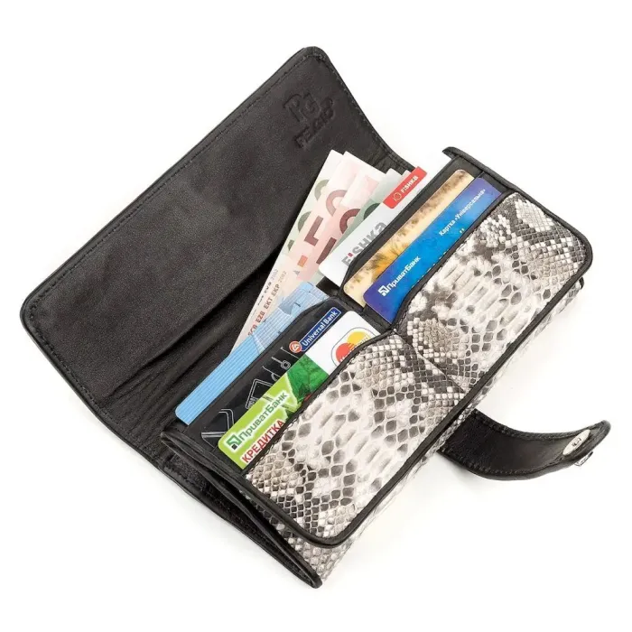 Кошелек женский SNAKE LEATHER 18179 из натуральной кожи питона Разноцветный