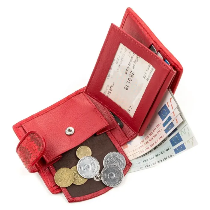 Гаманець SNAKE LEATHER 18182 з натуральної шкіри пітона Червоний