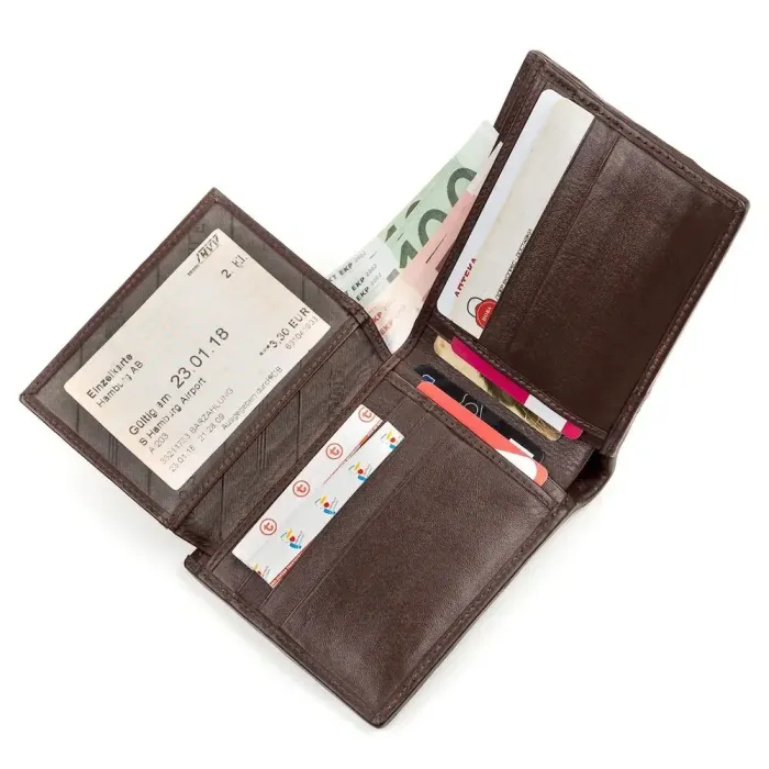 Портмоне CROCODILE LEATHER 18187 з натуральної шкіри крокодила Коричневе