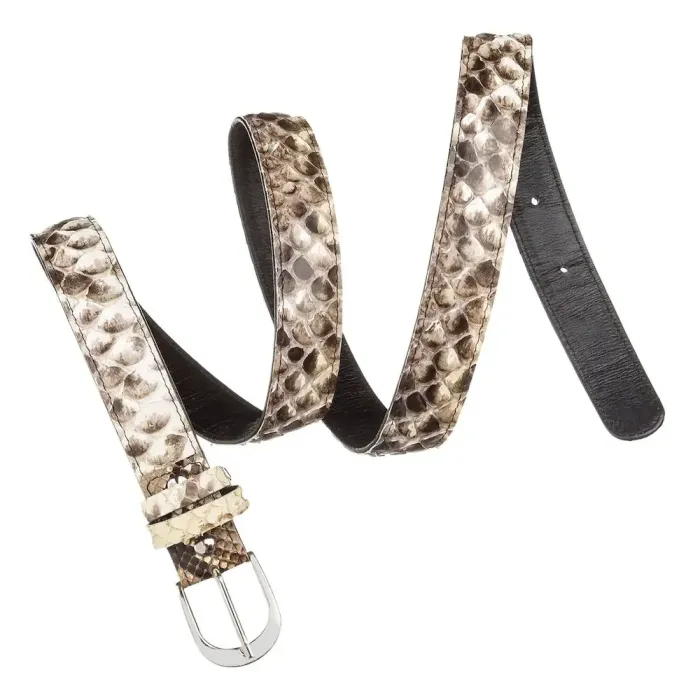 Ремінь жіночий SNAKE LEATHER 18189 з натуральної шкіри пітона Різнокольоровий