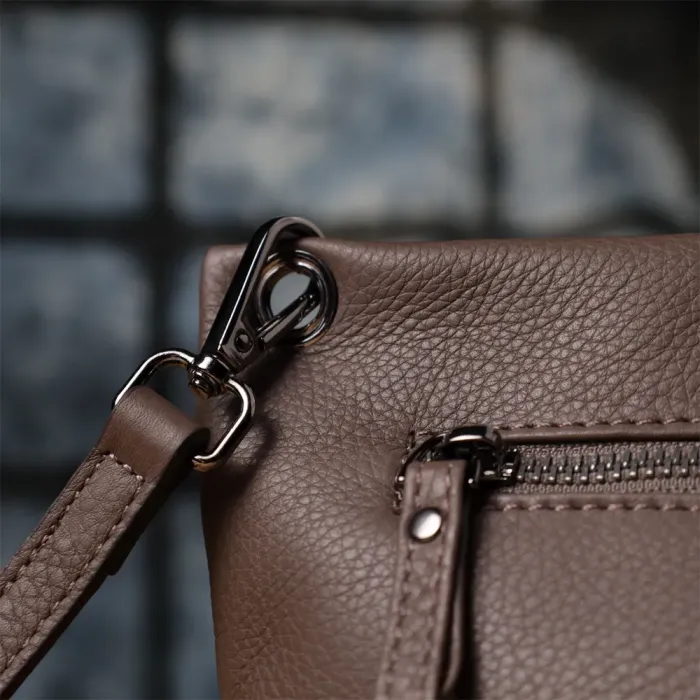 Зручна сумка жіноча на плече з натуральної шкіри Vintage 23006 Коричневий