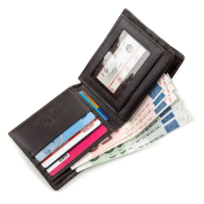 Портмоне CROCODILE LEATHER 18196 из натуральной кожи крокодила Коричневое