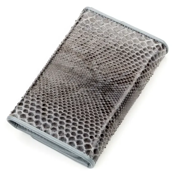 Гаманець жіночий SNAKE LEATHER 18197 із натуральної шкіри пітона Сірий