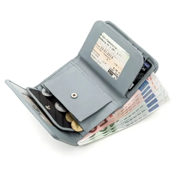 Гаманець жіночий SNAKE LEATHER 18197 із натуральної шкіри пітона Сірий