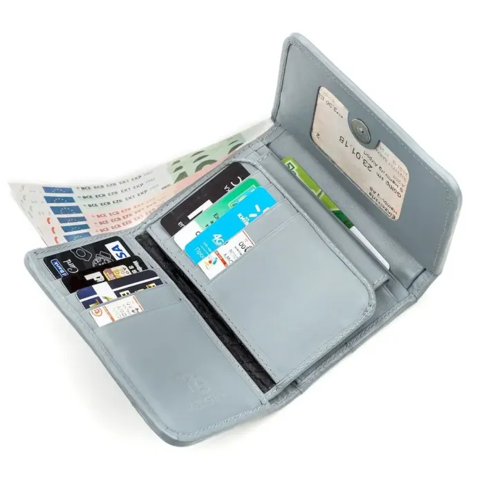 Гаманець жіночий SNAKE LEATHER 18197 із натуральної шкіри пітона Сірий