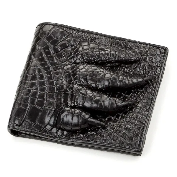 Гаманець чоловічий CROCODILE LEATHER 18200 із натуральної шкіри крокодила Чорний