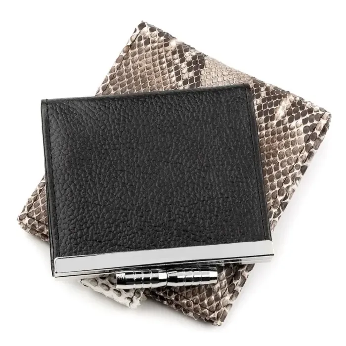 Гаманець SNAKE LEATHER 18213 із натуральної шкіри пітона Сірий