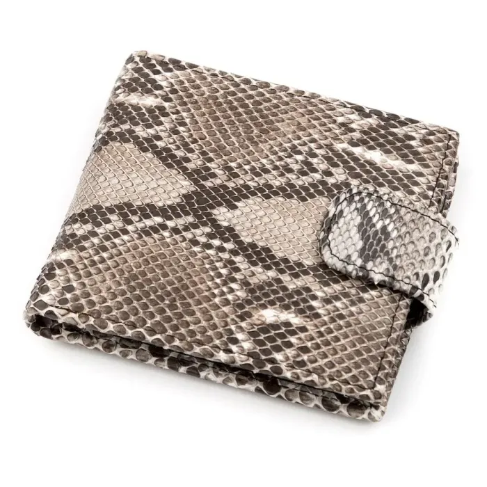 Гаманець SNAKE LEATHER 18213 із натуральної шкіри пітона Сірий