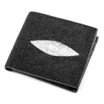 Портмоне чоловіче STINGRAY LEATHER 18214 із натуральної шкіри морського ската Чорне