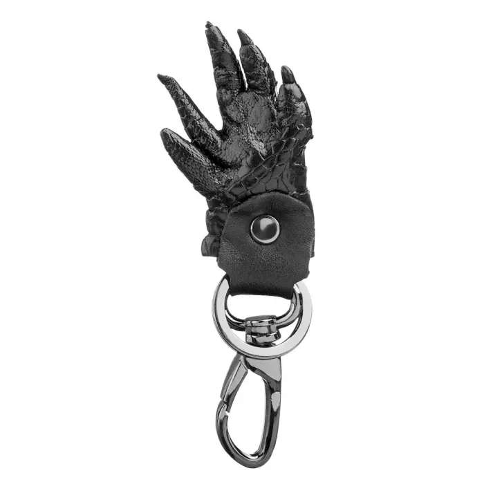 Брелок CROCODILE LEATHER 18226 із натуральної шкіри крокодила Чорний