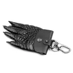Брелок CROCODILE LEATHER 18228 із натуральної шкіри крокодила Чорний