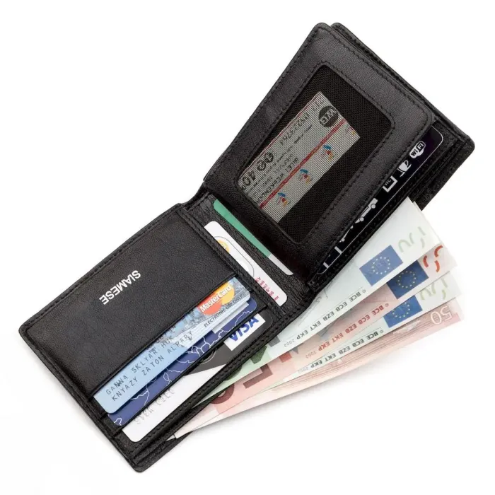 Кошелек CROCODILE LEATHER 18232 из натуральной кожи крокодила (каймана) Черный