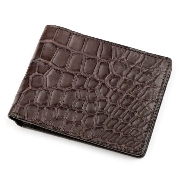 Гаманець CROCODILE LEATHER 18234 із натуральної шкіри крокодила Коричневий