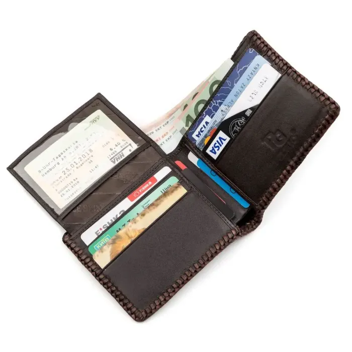 Портмоне CROCODILE LEATHER 18237 из натуральной кожи крокодила Коричневое