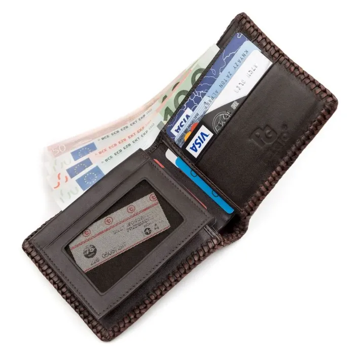 Портмоне CROCODILE LEATHER 18237 из натуральной кожи крокодила Коричневое