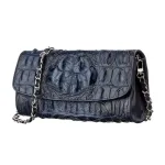 Сумка клатч CROCODILE LEATHER 18248 із натуральної шкіри крокодила Синя