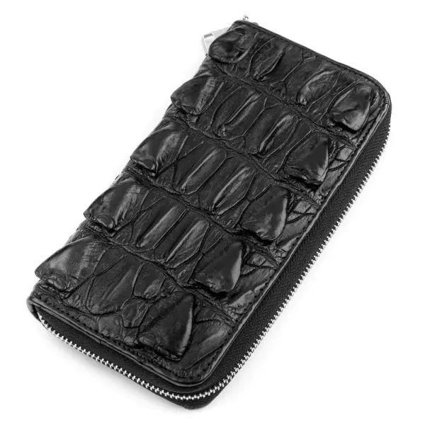 Гаманець CROCODILE LEATHER 18249 із натуральної шкіри крокодила Чорний
