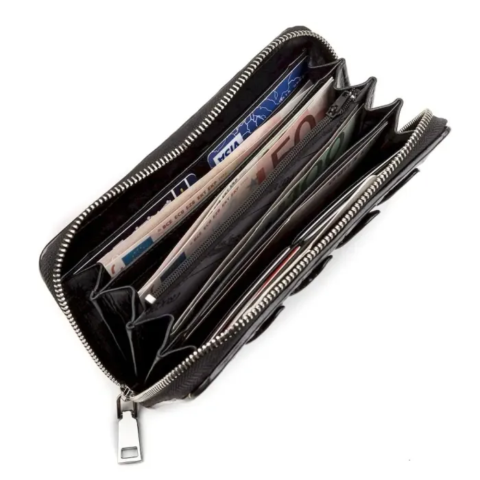 Гаманець CROCODILE LEATHER 18249 із натуральної шкіри крокодила Чорний