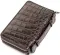 Клатч CROCODILE LEATHER 18264 з натуральної шкіри крокодила Коричневий