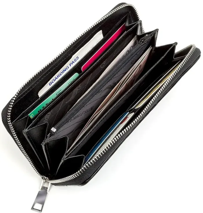 Гаманець CROCODILE LEATHER 18268 із натуральної шкіри крокодила Чорний