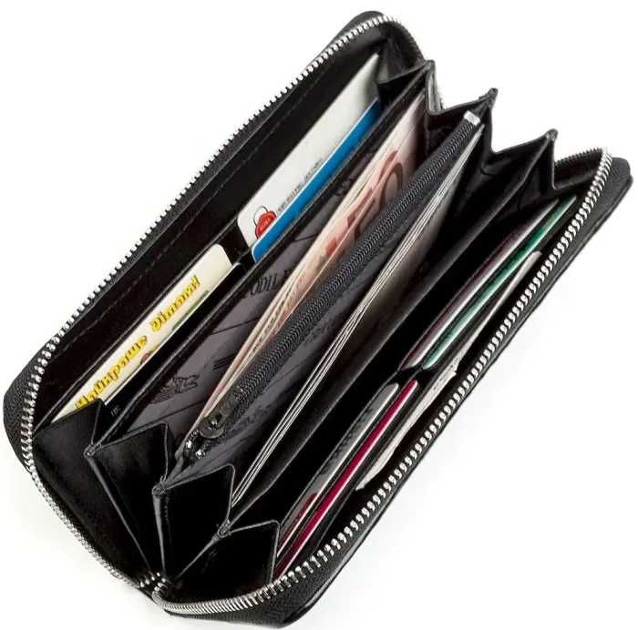 Гаманець CROCODILE LEATHER 18268 із натуральної шкіри крокодила Чорний