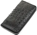 Гаманець CROCODILE LEATHER 18268 із натуральної шкіри крокодила Чорний