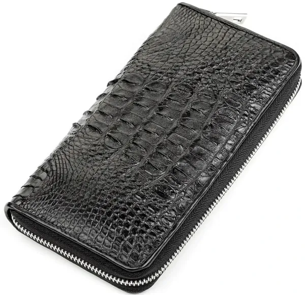 Гаманець CROCODILE LEATHER 18268 із натуральної шкіри крокодила Чорний