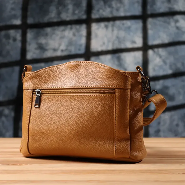 Елегантна сумка жіноча з натуральної шкіри Vintage 23008 Рудий