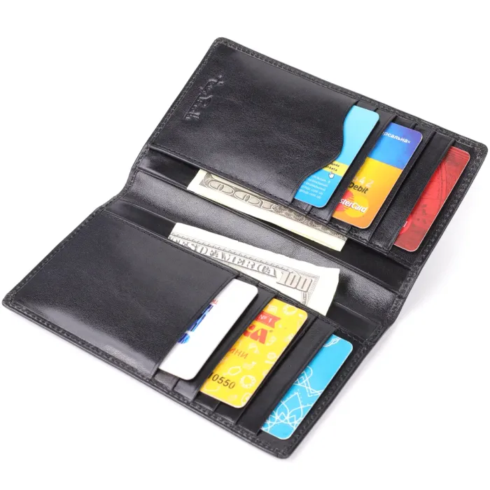 Гаманець для чоловіків із глянсової натуральної шкіри Tony Perotti 20889_1 (1438 nero) Чорний