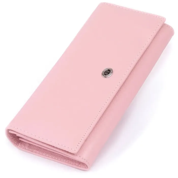 Гаманець на магнітах із клапаном жіночий ST Leather 19245 Рожевий