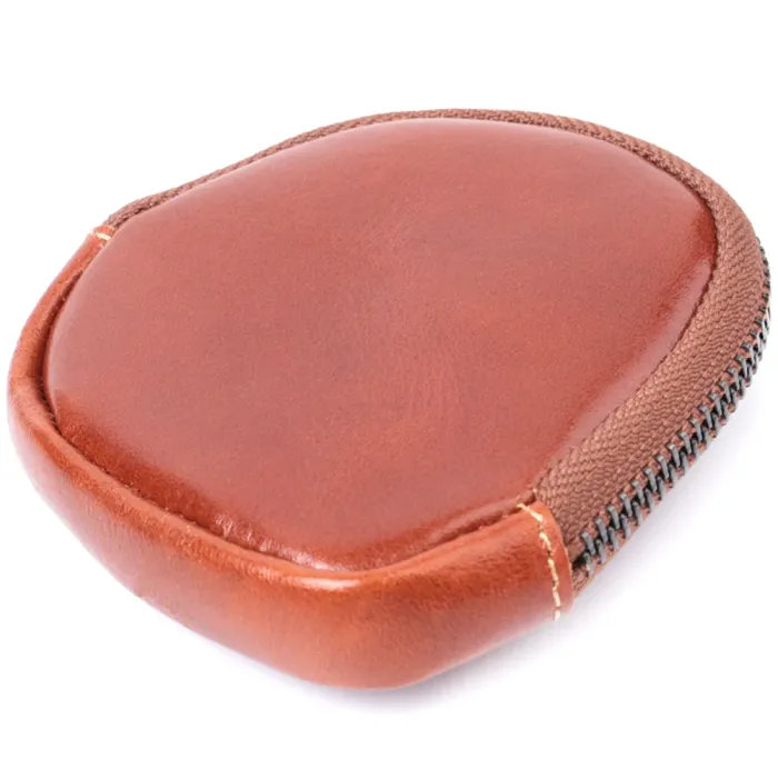 Компактний гаманець для монет із натуральної шкіри Vintage 15080 Коричневий