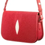 Сумка жіноча STINGRAY LEATHER 18500 із натуральної шкіри морського ската Червона