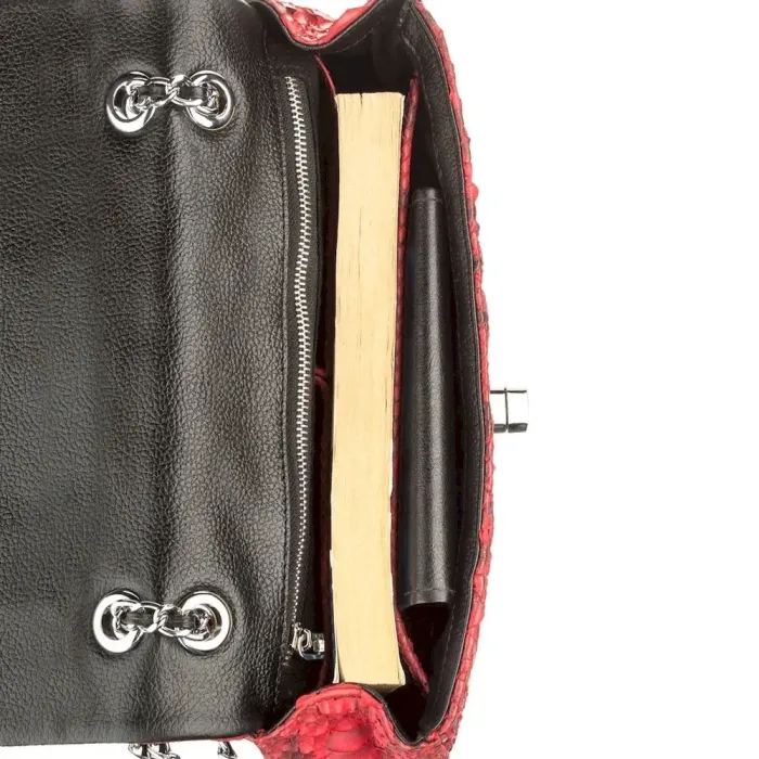 Сумка жіноча SNAKE LEATHER 18503 з натуральної шкіри пітона Червона