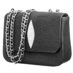 Жіночий клатч STINGRAY LEATHER 18507 з натуральної шкіри морського ската Чорний