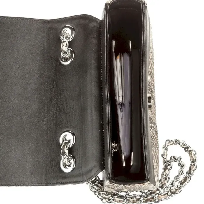 Жіночий клатч SNAKE LEATHER 18509 з натуральної шкіри пітона Сірий