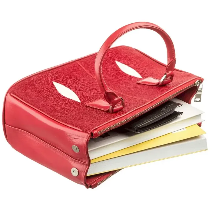 Сумка жіноча STINGRAY LEATHER 18513 із натуральної шкіри морського ската Червона