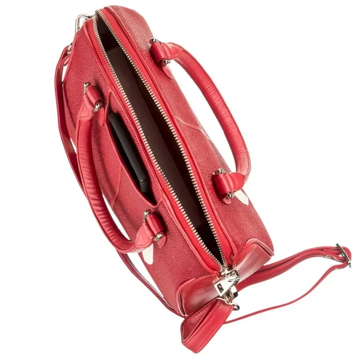 Сумка жіноча STINGRAY LEATHER 18514 із натуральної шкіри морського ската Червона