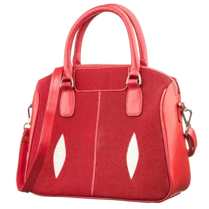 Сумка жіноча STINGRAY LEATHER 18514 із натуральної шкіри морського ската Червона