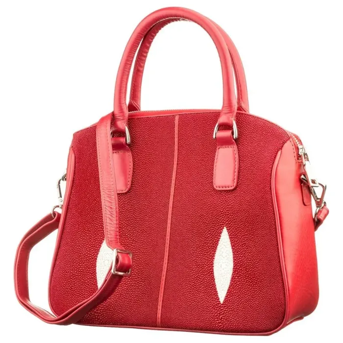 Сумка жіноча STINGRAY LEATHER 18514 із натуральної шкіри морського ската Червона