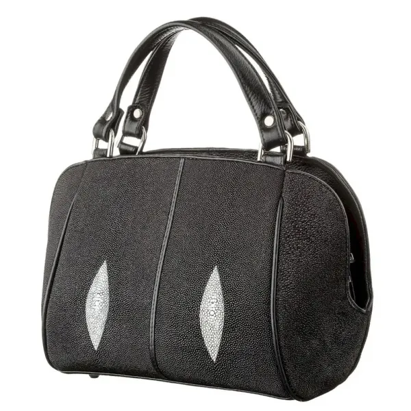 Сумка жіноча STINGRAY LEATHER 18515 із натуральної шкіри морського скату Чорна