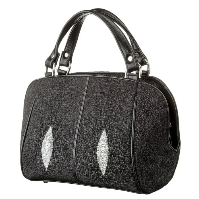 Сумка жіноча STINGRAY LEATHER 18515 із натуральної шкіри морського скату Чорна