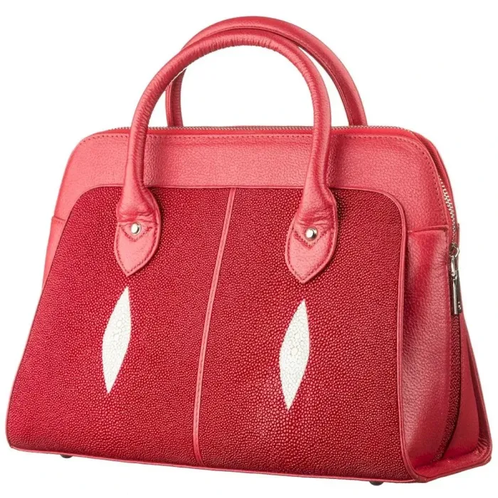 Сумка жіноча STINGRAY LEATHER 18517 із натуральної шкіри морського ската Червона