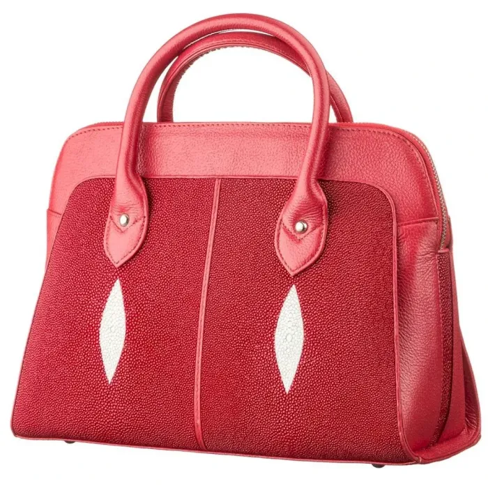 Сумка жіноча STINGRAY LEATHER 18517 із натуральної шкіри морського ската Червона