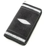 Гаманець-клатч жіночий STINGRAY LEATHER 18520 із натуральної шкіри морського ската Чорний