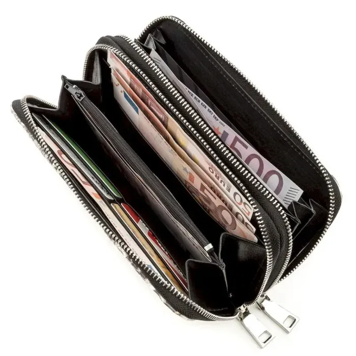 Гаманець жіночий SNAKE LEATHER 18524 із натуральної шкіри пітона Сірий