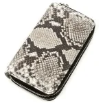 Гаманець жіночий SNAKE LEATHER 18524 із натуральної шкіри пітона Сірий