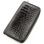 Клатч чоловічий CROCODILE LEATHER 18525 із натуральної шкіри крокодила Чорний