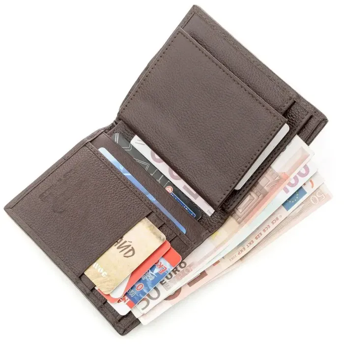 Портмоне CROCODILE LEATHER 18529 із натуральної шкіри крокодила Коричневе